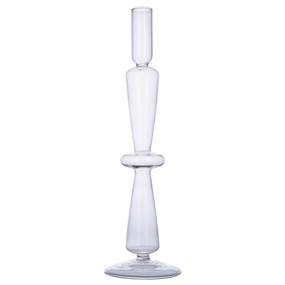 Ayuduots Glass Candlestick Holders, Elegant Glass Taper Candle Holder Centerpieces for Home Ornaments Wedding Party Decorations