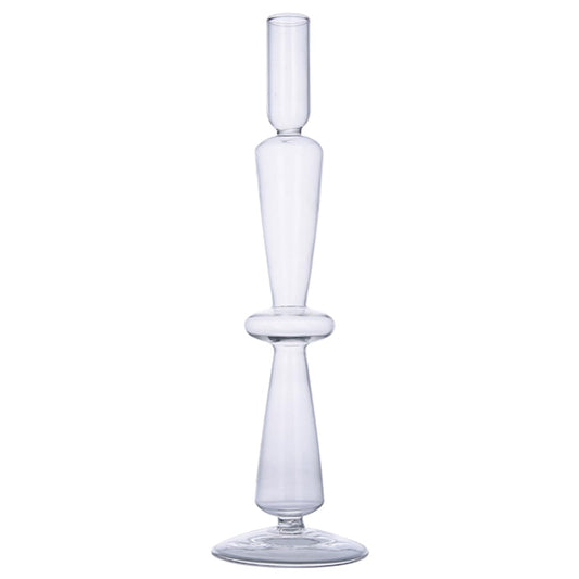 Ayuduots Glass Candlestick Holders, Elegant Glass Taper Candle Holder Centerpieces for Home Ornaments Wedding Party Decorations