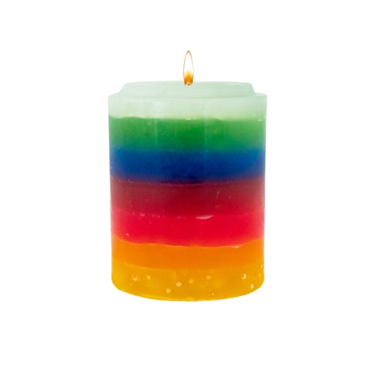 Luz Maria Plain Candle 7 Colours | 500g | 100% Paraffin | 7 Chakras | 7 Powers | for Rituals, Meditation, Home or Office Decoration, Social Events | 100% Quality |, 885043106