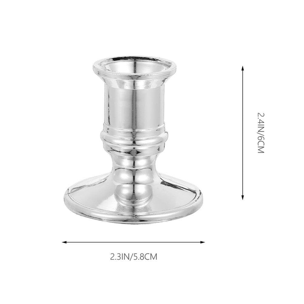 Zerodeko 12 Pack Plastic Decorative Candle Stands Taper Candle Base Holder Set for Tabletop Wedding
