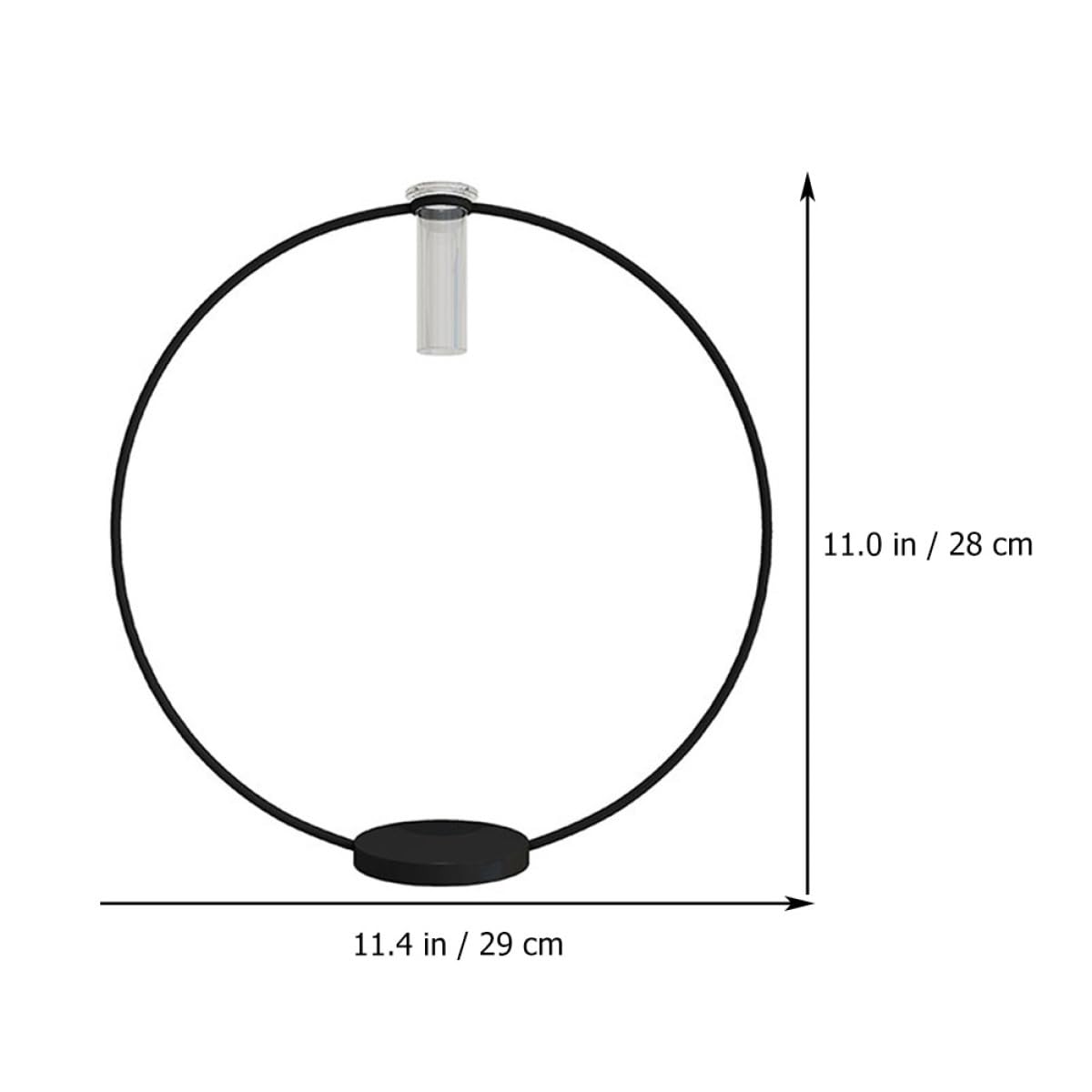 HYTROVE Decorative Metal Candleholder Black Round Base 9x28x29cm Lightweight Candlestick Ornament for Home Décor and Table Centerpiece