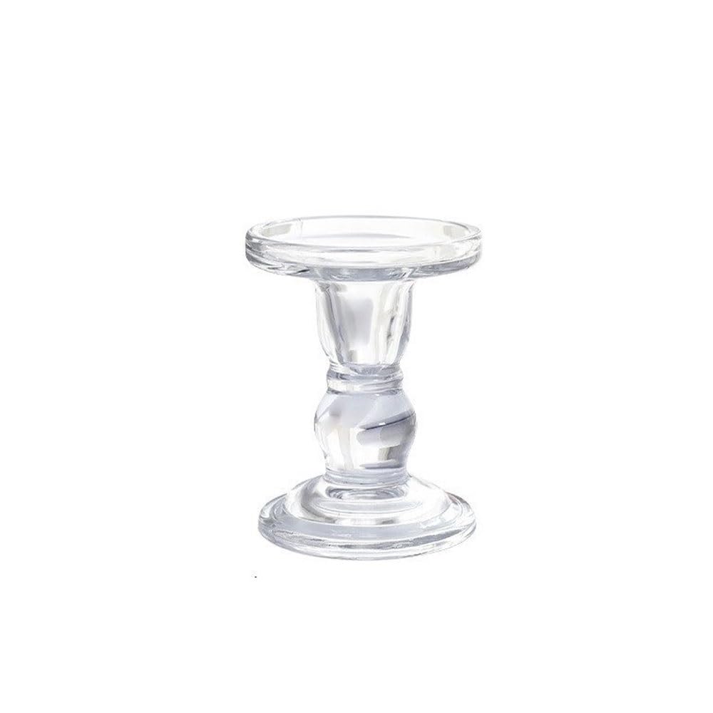 YUHUAWF Candle Holderss Glass Candle Holder, Candlelight Dinner Decoration, Aromatherapy Candle Holder Decorative Candlestick(Medium)