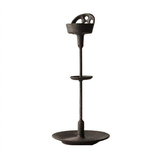 Decorative Candlestick Vintage Iron Candlestick Metal Decoration Porch Living Room Decoration Candle Holder Candlestick (Size : C)