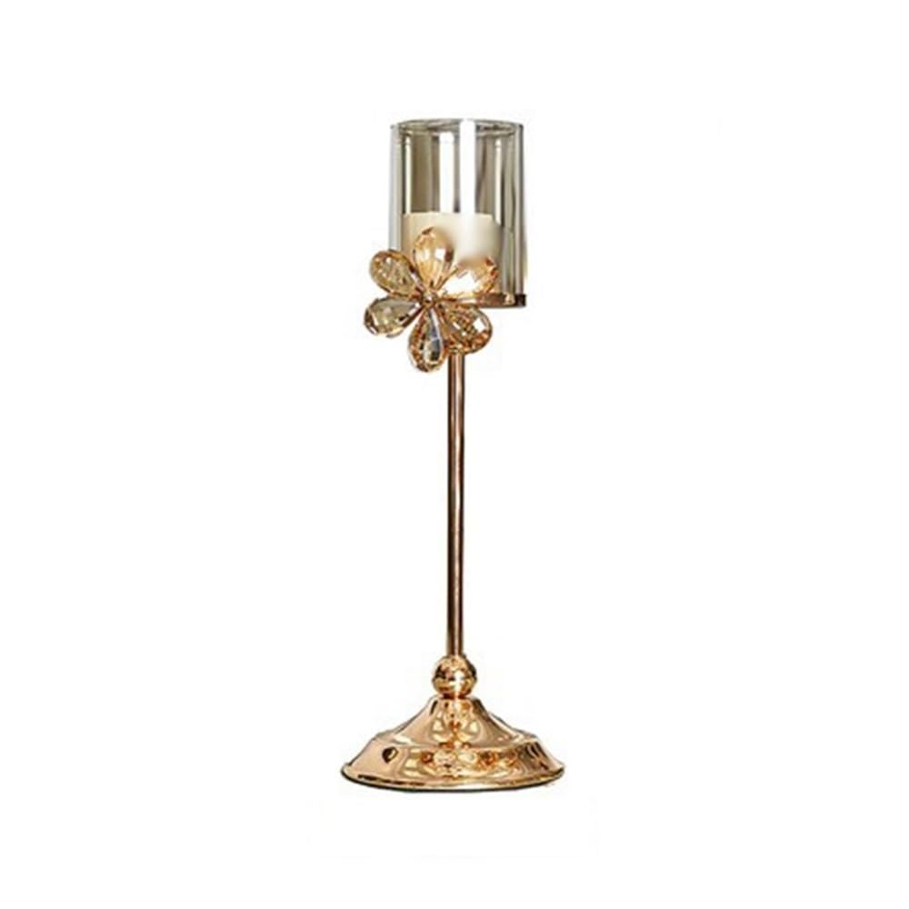 cfycfy987 Candelabra Candle Holders Wedding Centerpieces Metal Crystal Candlestick Holders Stand for Table Party Church Decor Candle Sticks Holder(Large)