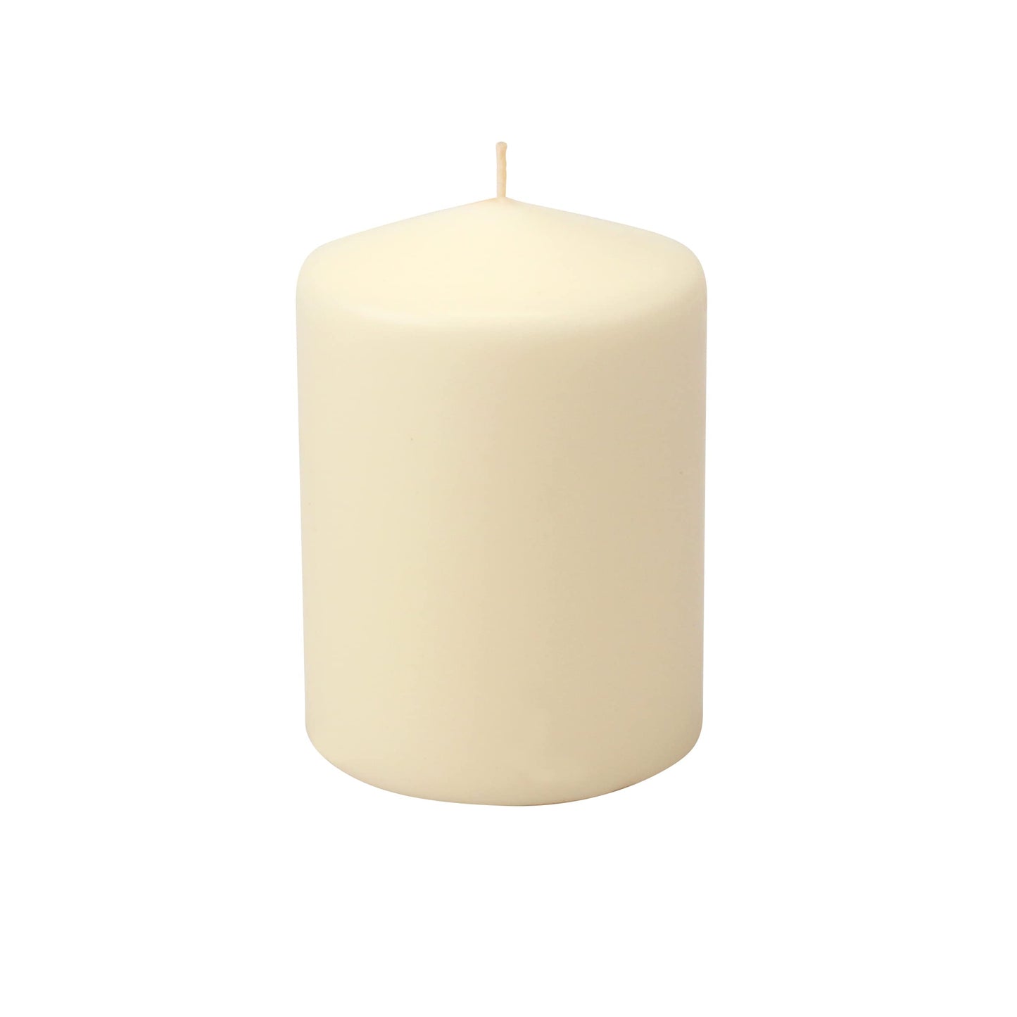 Stonebriar 35 Hour 3x4 Unscented Ivory Pillar Candles + 96 Pack Unscented Smokeless Clear Cup Tea Light Candles