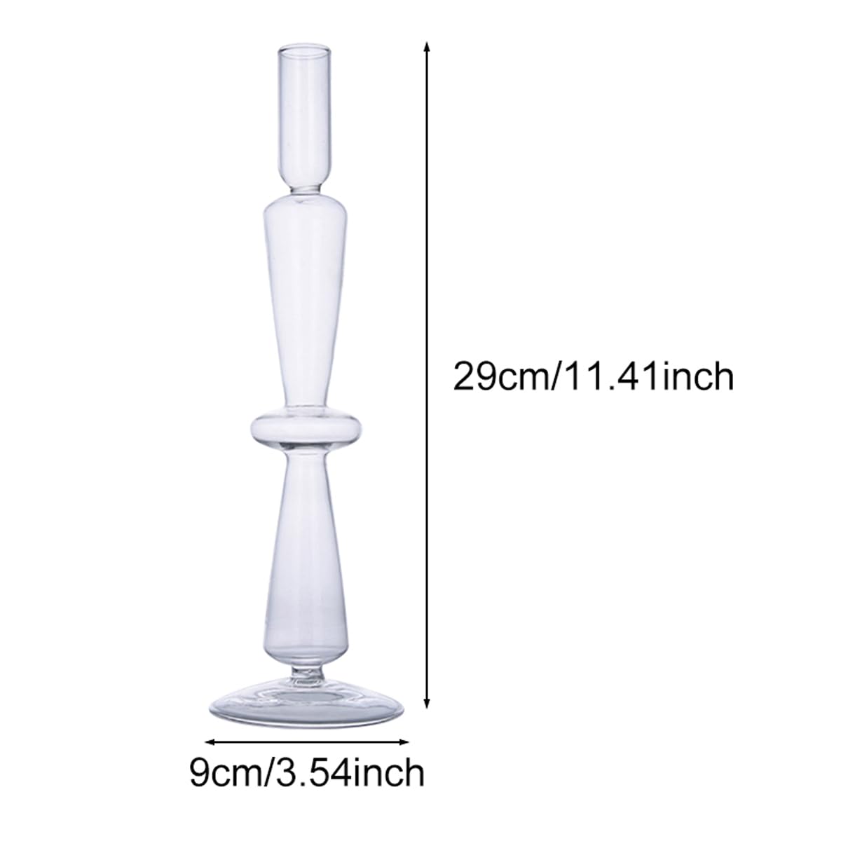 Ayuduots Glass Candlestick Holders, Elegant Glass Taper Candle Holder Centerpieces for Home Ornaments Wedding Party Decorations