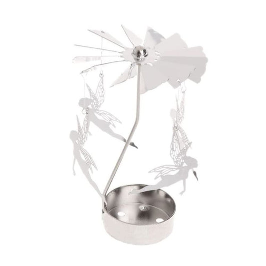 Rotary Candle Holder, Spinning Windmill Candlestick Carousel Candle Tea Light Holder with Romantic Candlestick Ornament for Wedding Party Christmas Home Decor
