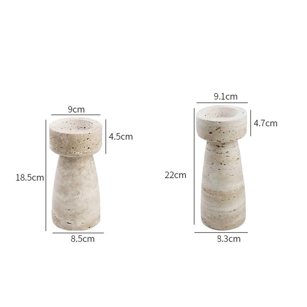 YUHUAWF Candle Holderss Retro Stone Aromatherapy Candle Holder Desktop Decoration Light Luxury Candlestick Decorative Candlestick(Small)