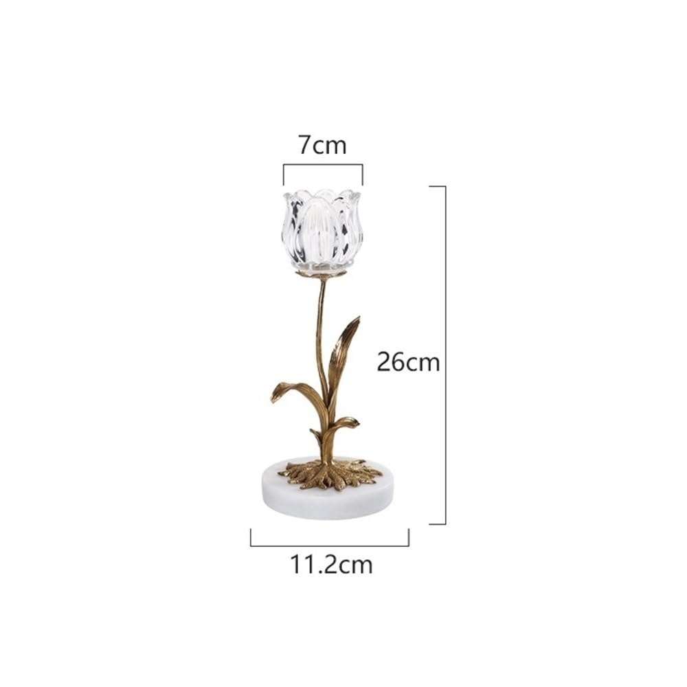 Candlestick Holders Light Candle Holder Ornaments with Base Home Dining Table Decoration Crystal Glass Candle Holders