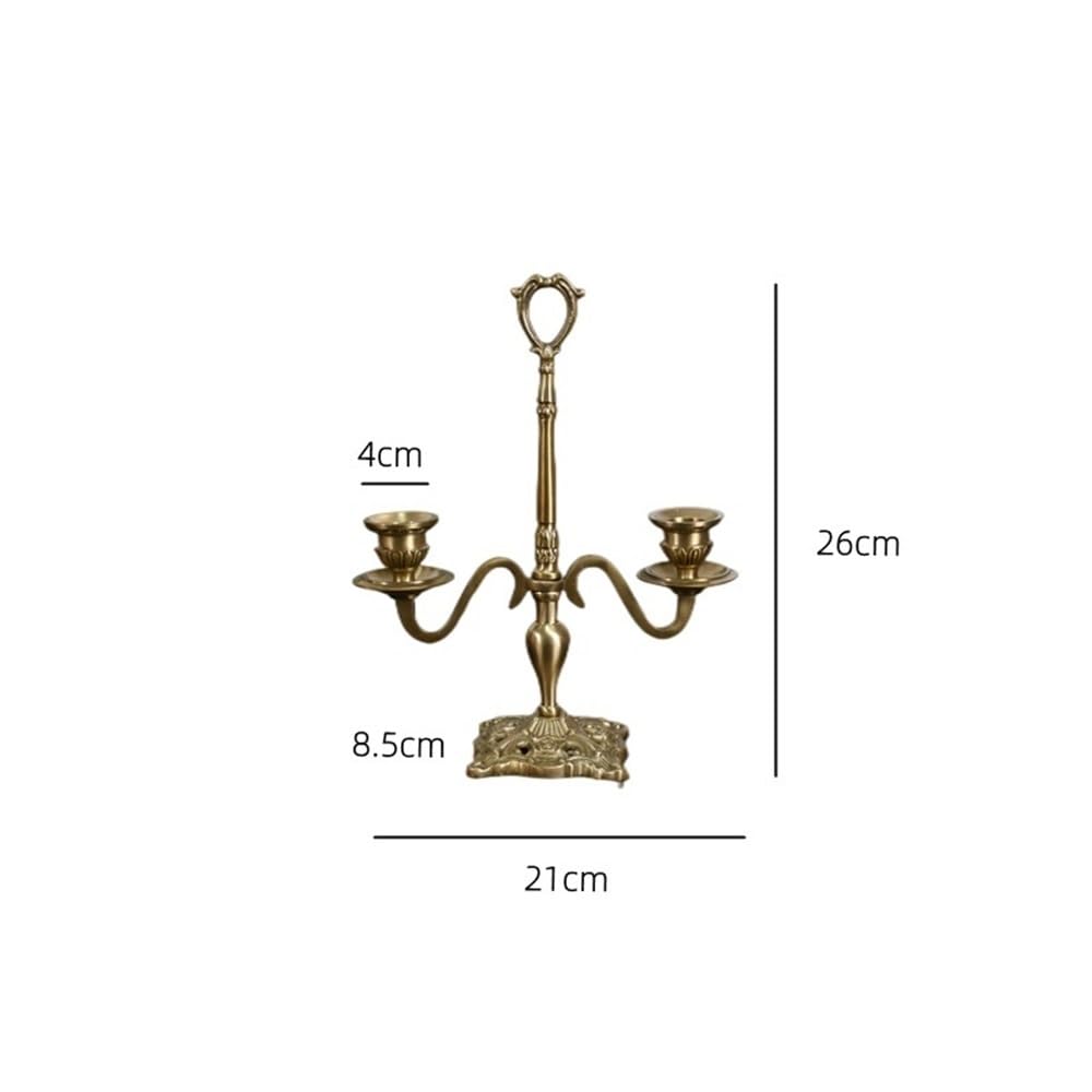 Candle Holders European Brass Double Head Candle Holder, Luxury Table Decoration, Candle Holder, Ornaments for Living Room Decorative Candle Holder