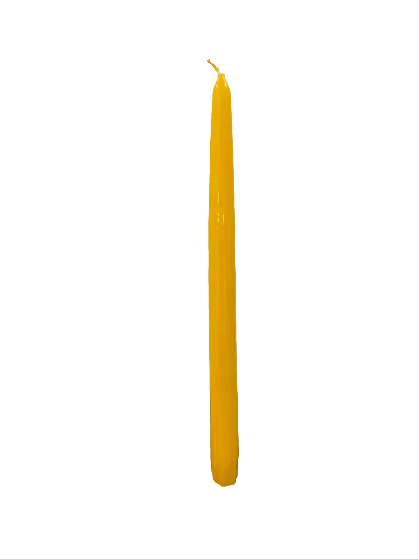 D'light Online Elegant 10" Unscented Daffodil Yellow Taper Candles, Premium Quality Hand-Dipped Tapered Candles, Dripless and Smokeless - Set of 12 Individually Wrapped (10 Inch, Daffodil)