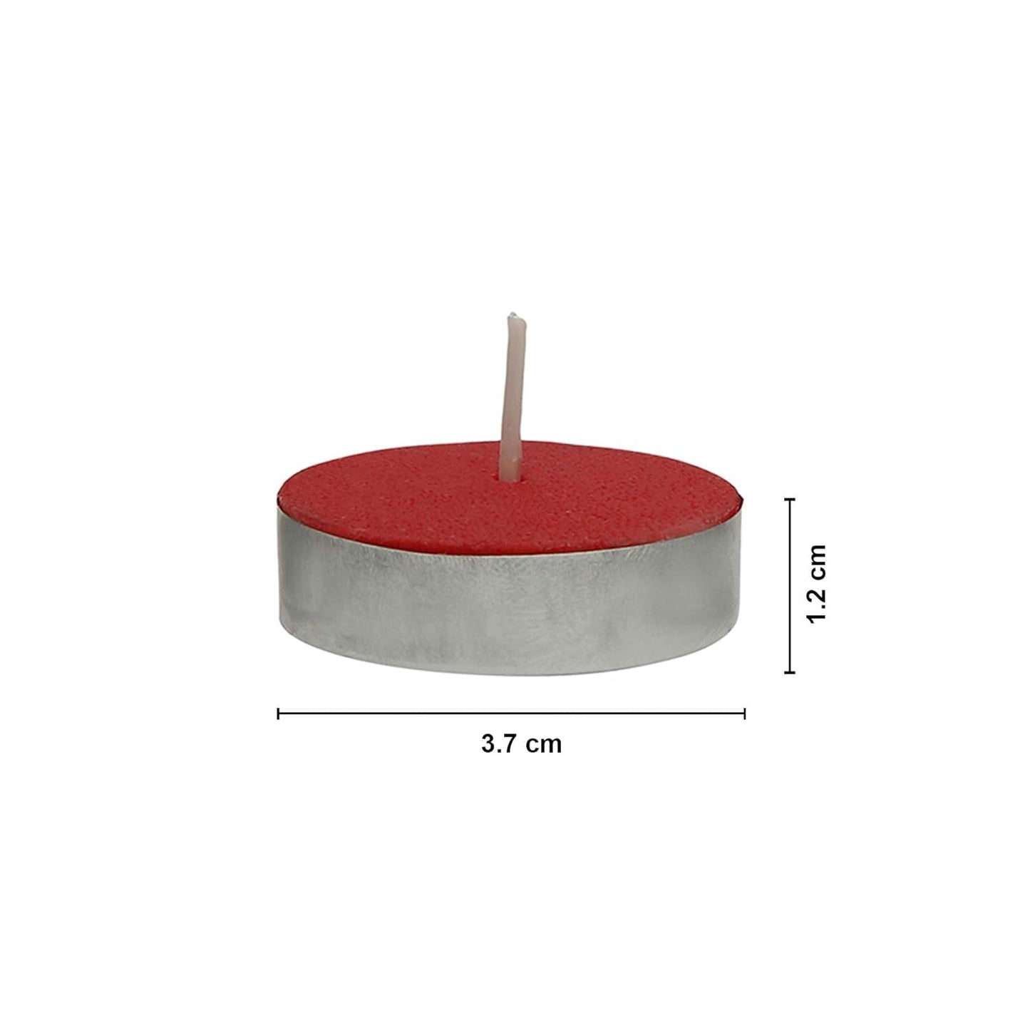 Smokeless Multicoloured Unscented Candles, 3-Hour Burn Time, Set of 50