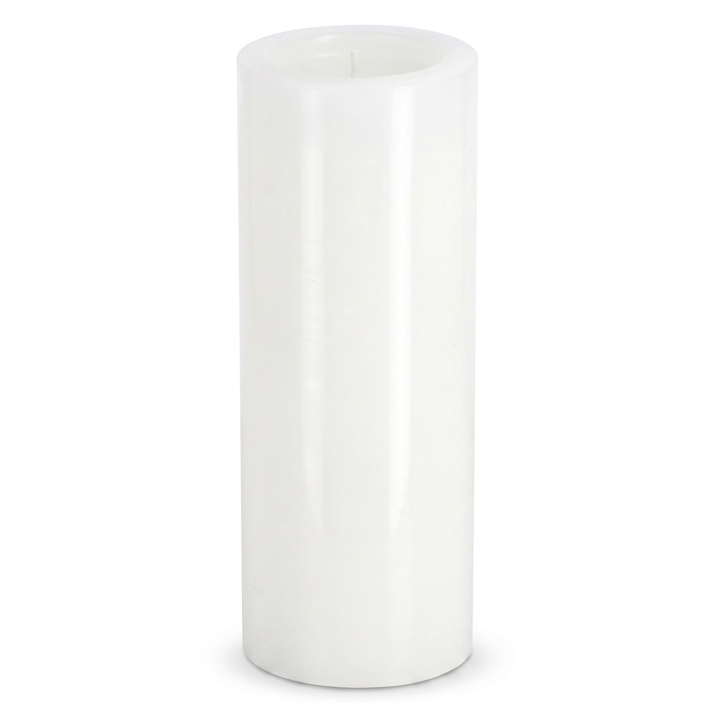Bougies La Française Unscented Pillar Candle, White, Made in Tunisia, Ready-to-Light Cotton Wick Included, Vegetable Wax Decorative Candle, 3.15" Diameter × 7.87" Tall, Approx. 125-Hour Burn Time