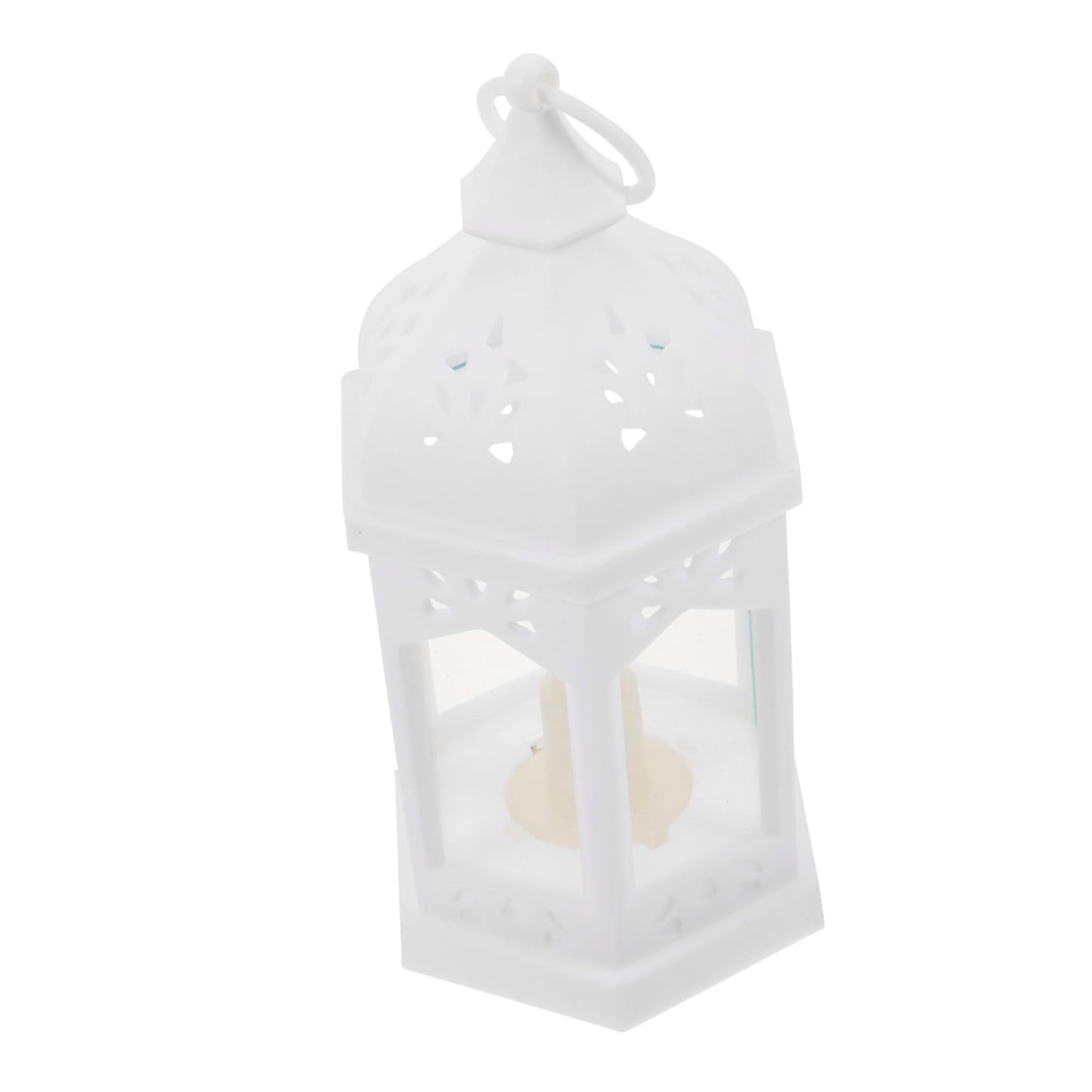 CORHAD 1pc Elegant Christmas Iron Lantern Candlestick for Home Decor Reusable Candle Holder for Table Centerpieces for Weddings and Holiday Events