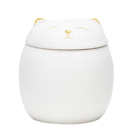 SHOWERORO Lucky Cat Storage Jar Tea Containers Coffee Bean Container Sealable Containers Cat Ceramic Tea Jar Candle Tins Salt Bottles Storage Decorative Home