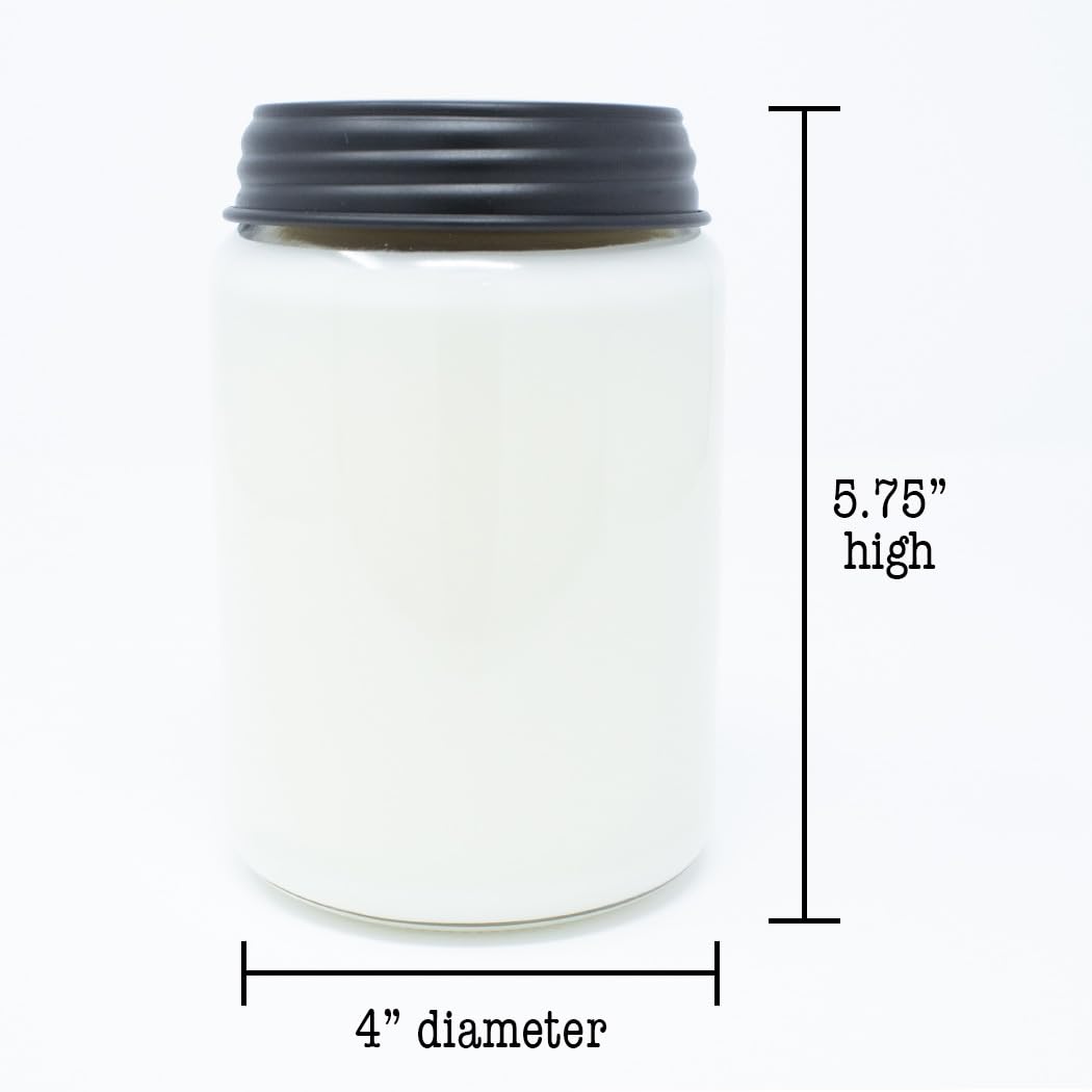 Milkhouse Candle Company Wild Lilacs Soy Candles - Lilacs | Jasmine & Lily | Verdant Greens Scented - 26 oz Farmhouse Jar with Lid, 150+ Hour Burn Time, Made in the USA