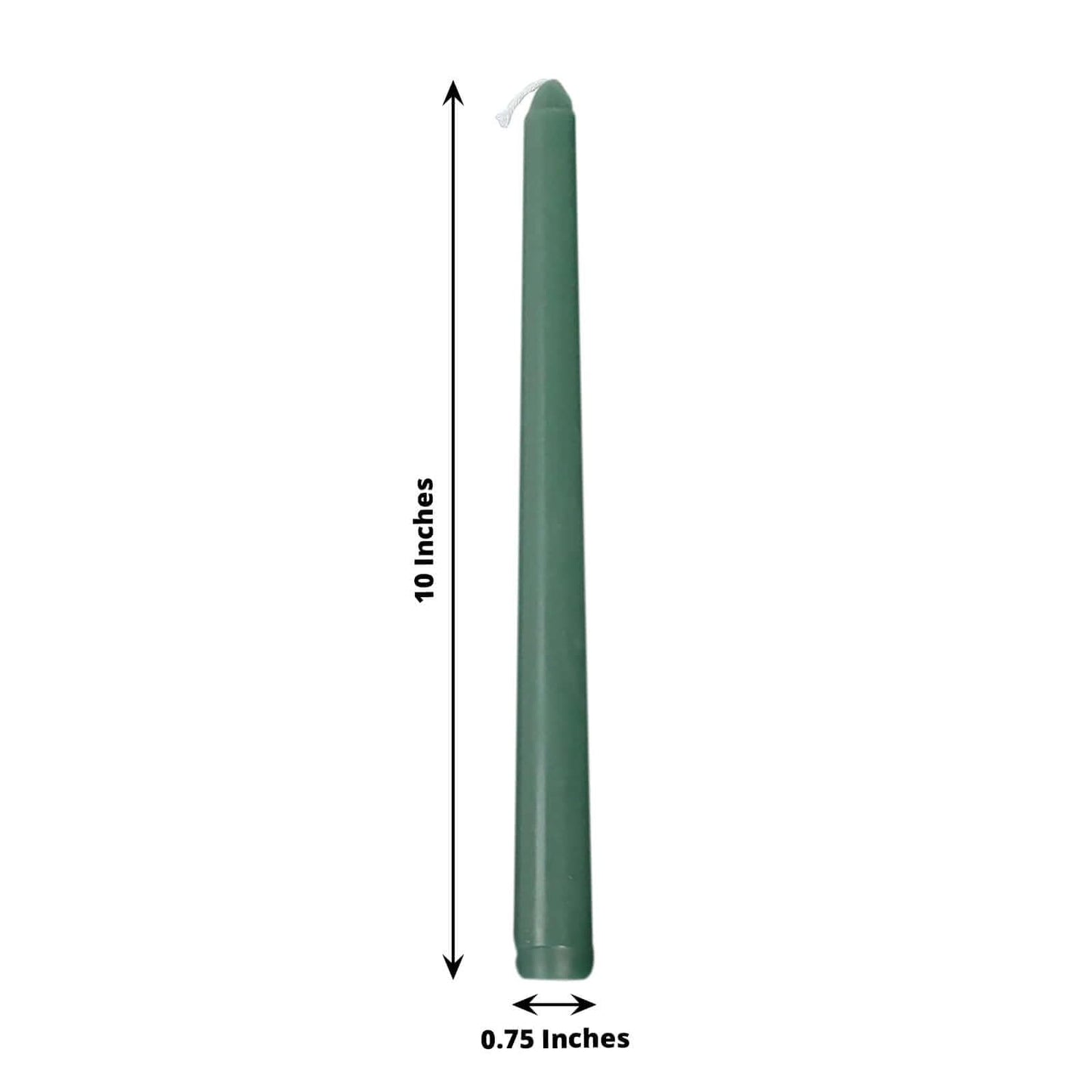 Tableclothsfactory 10" Tall Premium Quality Dripless Unscented Mixed Green Taper Candles Wedding Dinner Candles for Wedding Decoration Set of 12