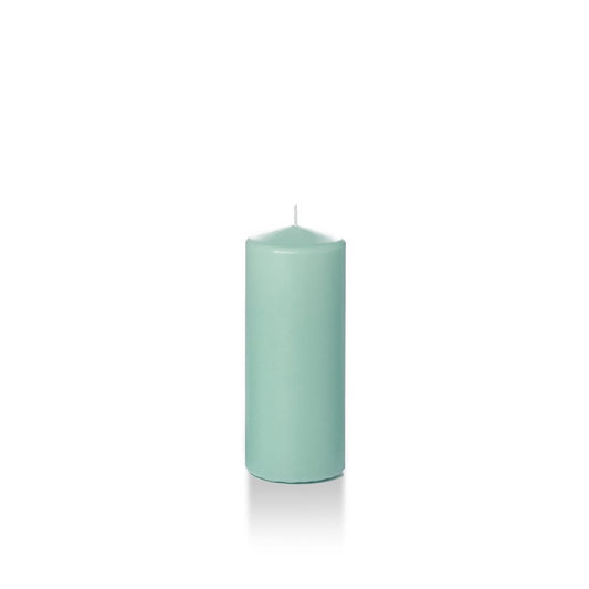 yummi 2.25" x 5" Blue Jade Slim Round Pillar Candles - 4 per Pack