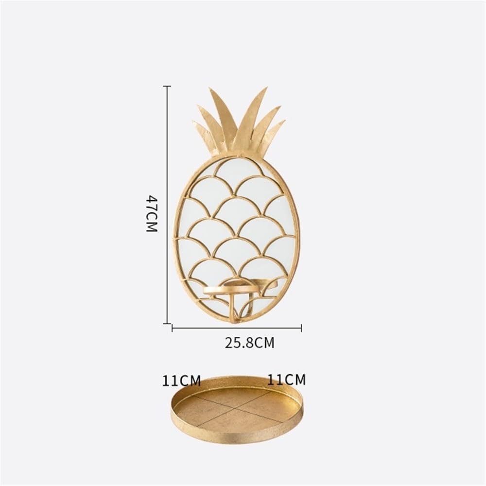 Candlestick Holders Living Room Candlestick Wall Decoration Light Luxury Iron Pineapple Candle Holder Candle Holders
