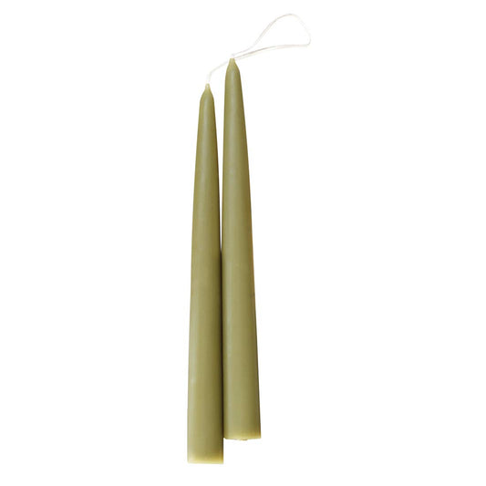 Root Candles Scented Tapers Double-Hung Beeswax Blend Smooth Hand-Dipped Taper Candles, 9-Inch, Bayberry, 2-Count