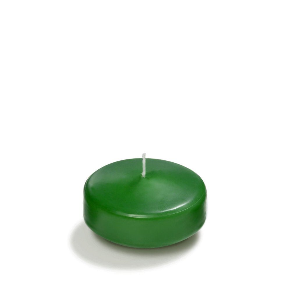 yummi Case of 18 3" Hunter Green Floating Candles