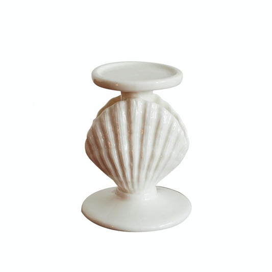 Candlestick Holders Vintage Shell Ceramic Candlestick Hotel Decorative Candle Holder for Weddings,Parties,Chirstmas Candle Holders