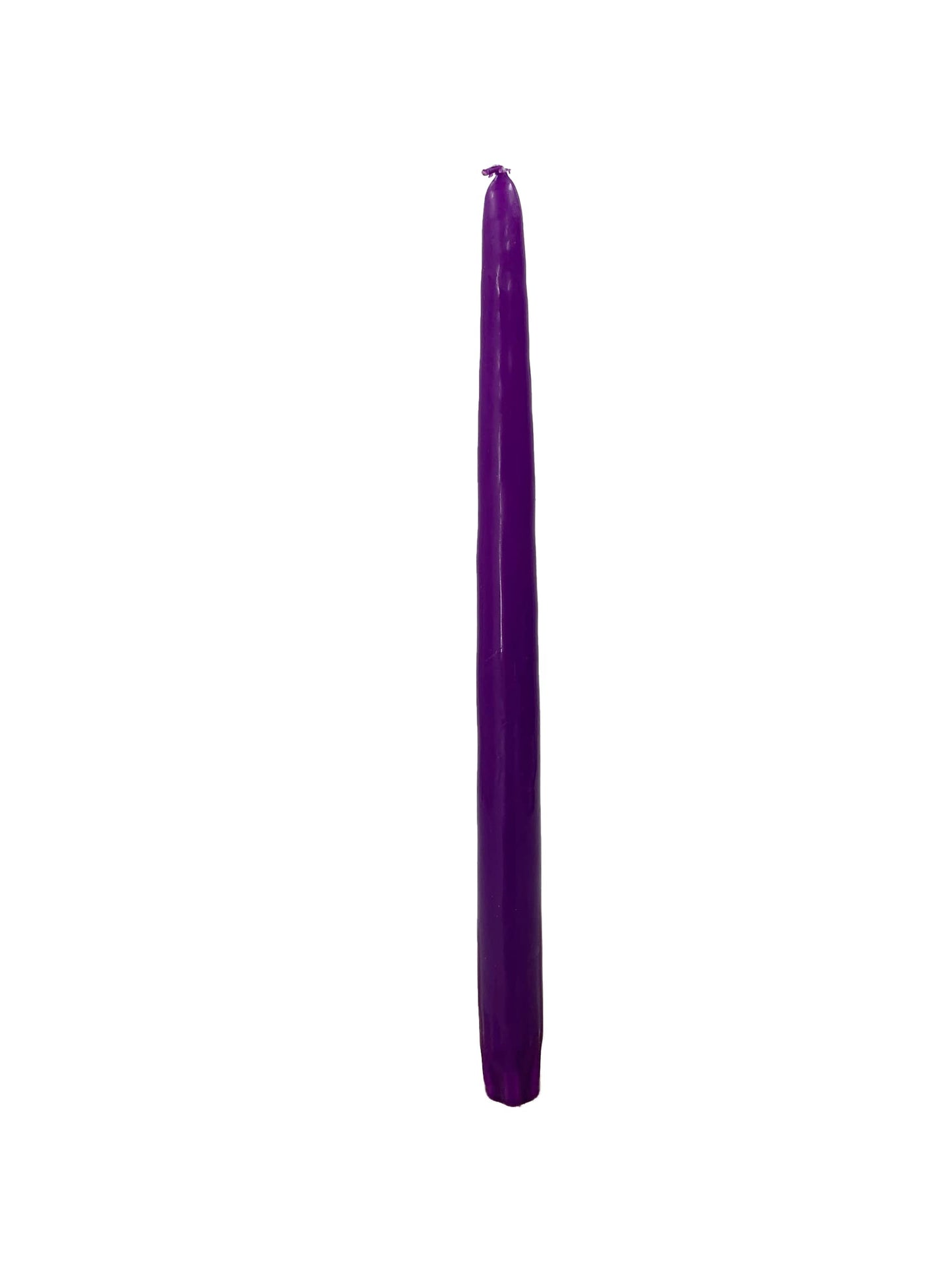 D'light Online Elegant 12" Unscented Purple Taper Candles, Premium Quality Hand-Dipped Tapered Candles, Dripless Tapers and Smokeless - Individually Wrapped (12 Inch, Purple)