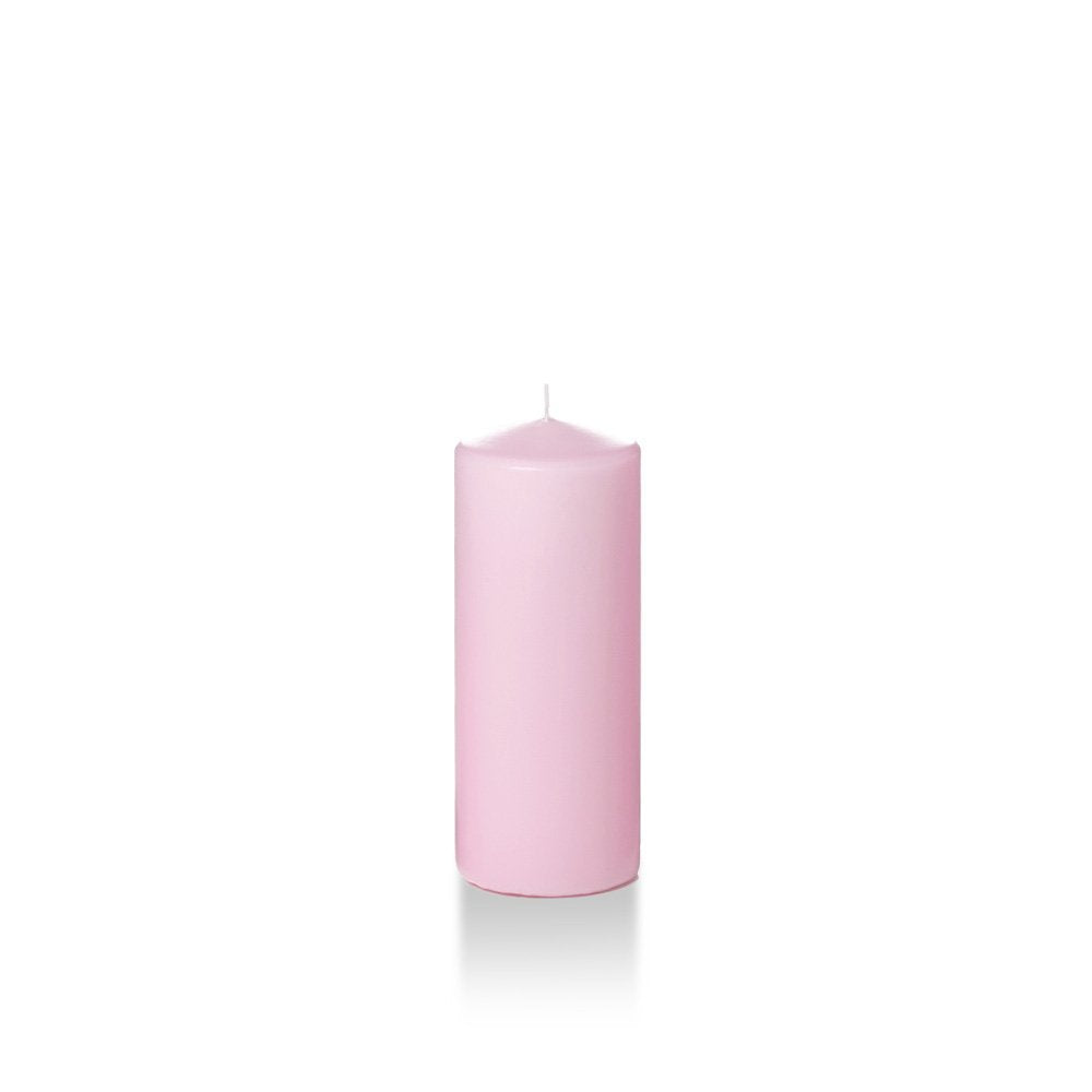 yummi 2.25" x 5" Blush Slim Round Pillar Candles - 4 per Pack