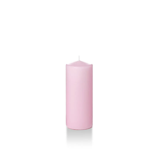 yummi 2.25" x 5" Blush Slim Round Pillar Candles - 4 per Pack