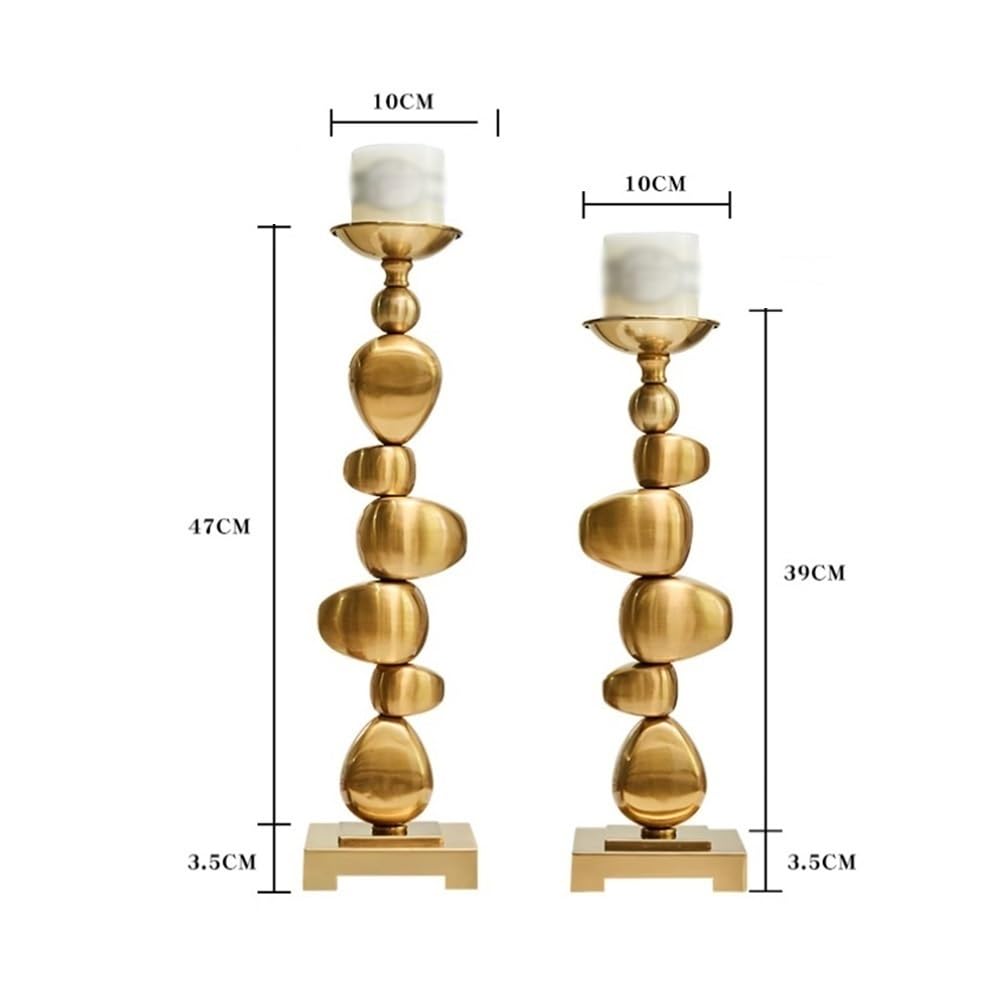 YUHUAWF Candle Holderss Retro Aromatherapy Candle Holder Modern Light Luxury Decorative Ornaments Alloy Candlestick Decorative Candlestick(Small)
