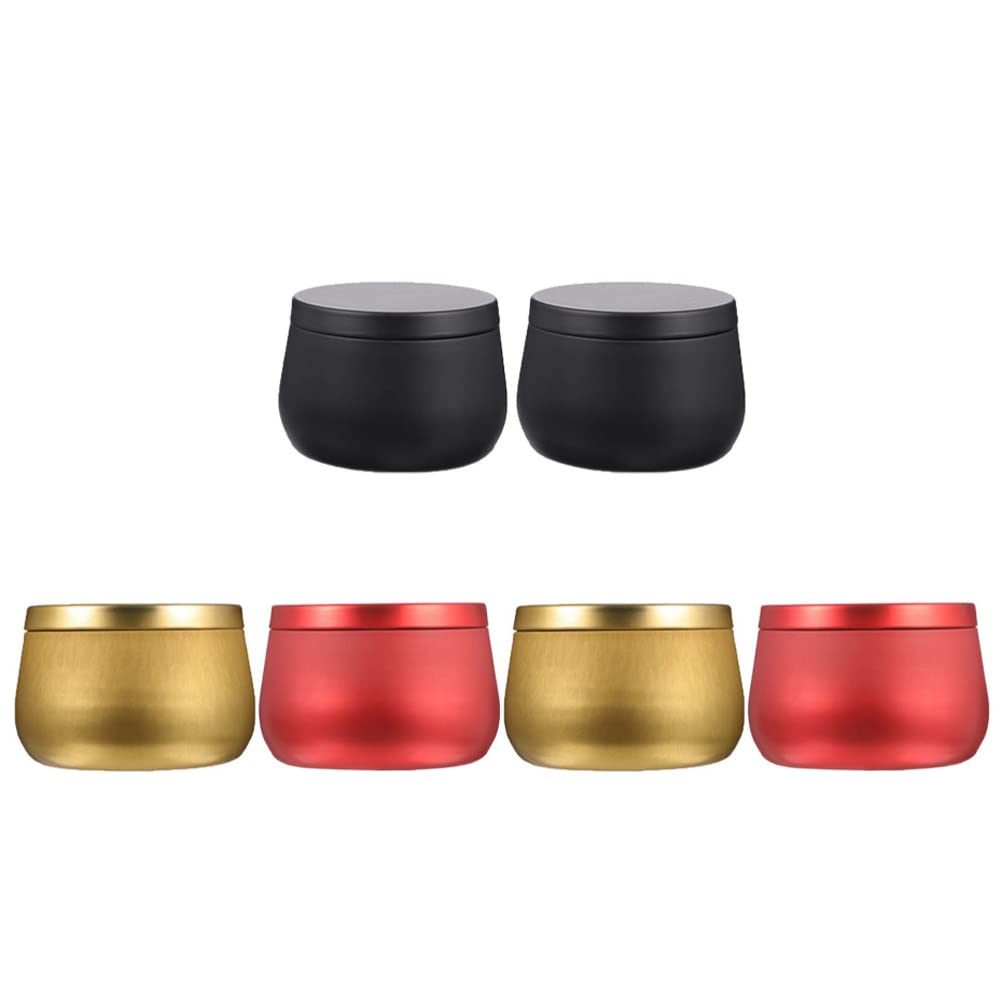 Beavorty 6pcs Decorative Tinplate Candle Cups Sealed Aromatherapy Holders for Home Decor and Crafting