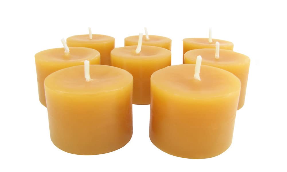Beeswax Candle Works, 8-Hour TeaLight Refills (Pack of 24) 100% USA Beeswax, NO Cups