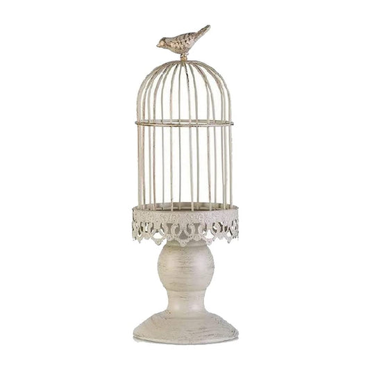 Metal Candlestick Holders, Matte Vintage Bird Cage Candle Holders for Pillar Candles, Romantic Elegant Decorative Candlestick Holders for Wedding, Dinning, Party, Anniversary, Home Decor