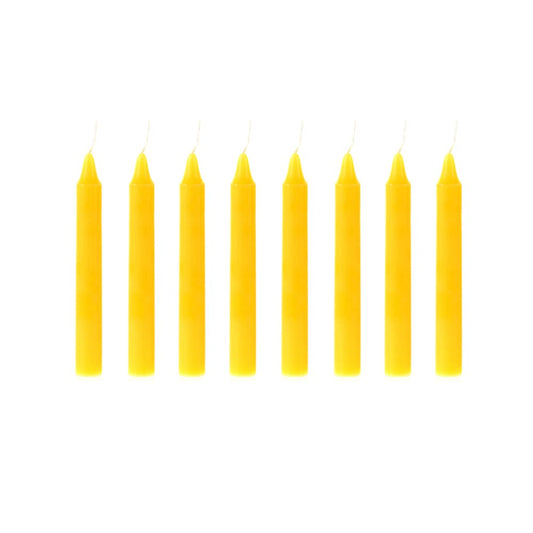 Mega Candles 8 pcs Scented Citronella Taper Candles, Paraffin Wax Candle 5 Inch Tall x 5/8 Inch Diameter, Indoor & Outdoor Use, Camping, Festivities, Events, Party Usage, Patio, Barbecue BBQ, Picnics