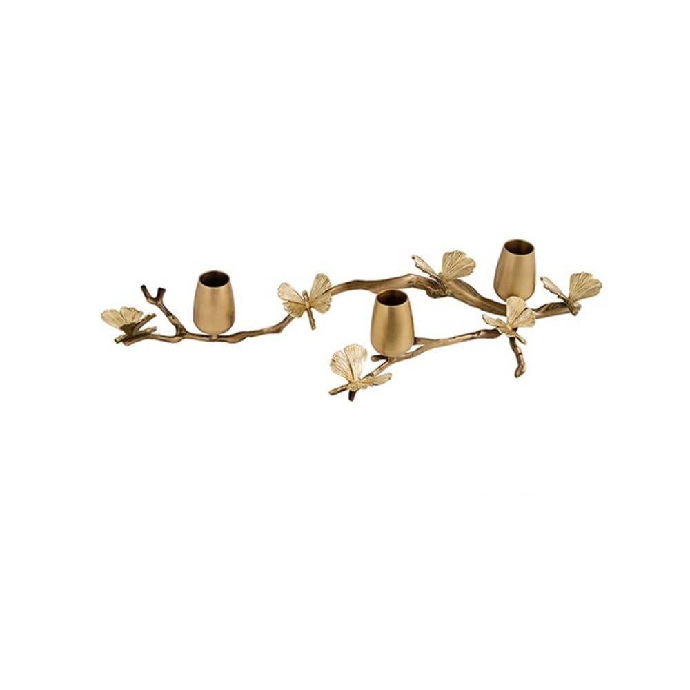 YUHUAWF Candle Holderss Light Luxury Romantic Brass Candle Holder Retro Decorative Three-Head Candlestick Ornaments Decorative Candlestick