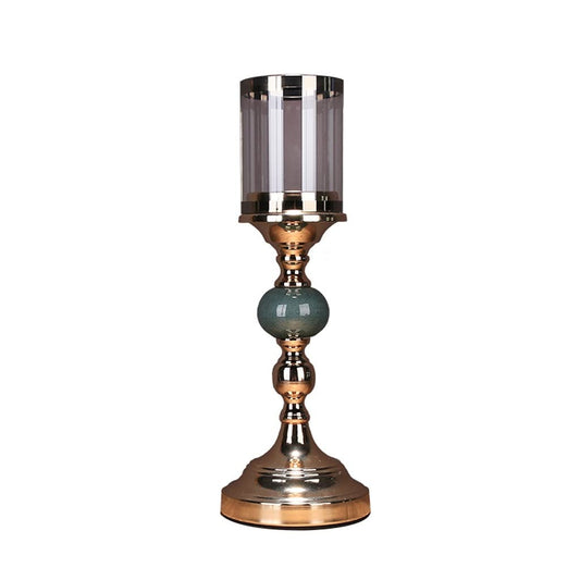 Candle Holder New Chinese Style Ceramic Candle Holder Home Table Decoration Romantic Candle Candles Dinner Props Decoration Candle Holder Wine Cabinet Candlestick (Size : B)