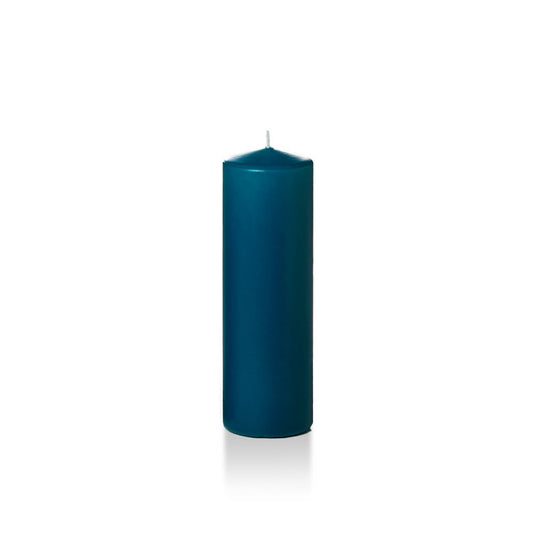 yummi 2.25" x 7" Sapphire Slim Round Pillar Candles - 4 per Pack