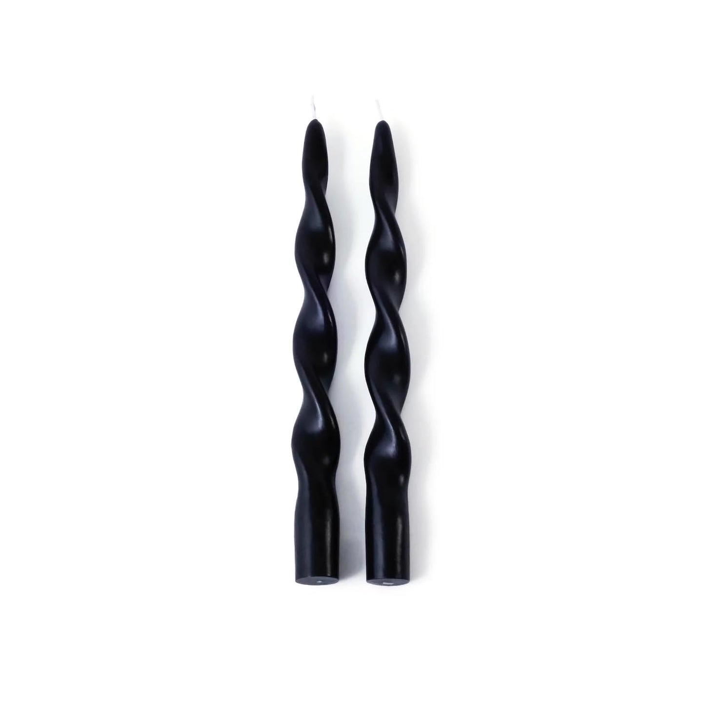 Zodax Lumière Twist Formal Candles 10" Set of 6 (Black)