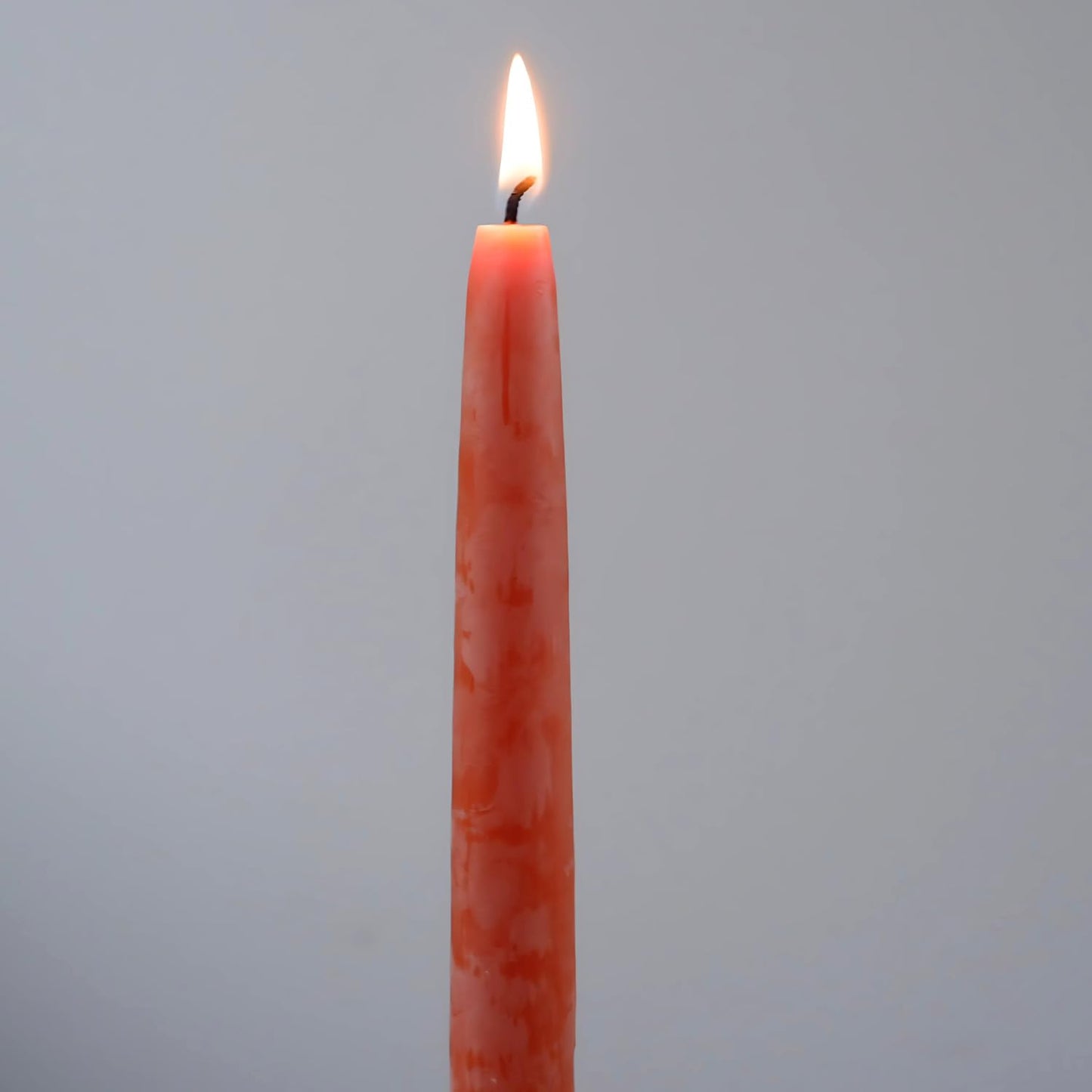 Candlestock Beeswax Taper Candles – Standard 7/8" Diameter, Pure 100% Natural USA Beeswax, Cotton Wick, Dripless, Long-Burning, Handmade in Woodstock, NY- 10 Inches - 2 Pairs (4 Candles) - Orange