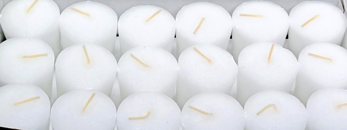 15 Hour Tapered Votives Unscented Premium - for Food Warmer, Church Candles, Home Decoration, Restaurant, Table Top Lights and Weddings (White, Tapered 15 Hour - Case of 144)