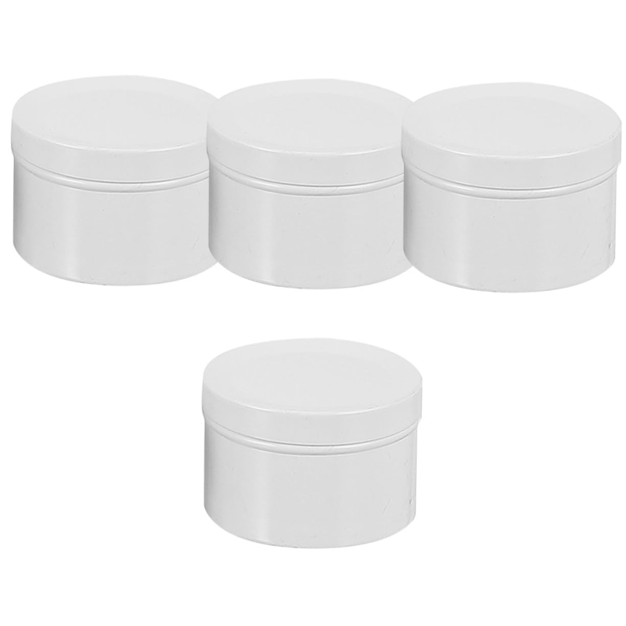 LALAFINA 4pcs Aluminum Alloy Candle Containers Empty Tins for Wax Candles Versatile Storage for Spices Ointments for Crafting Home Decor