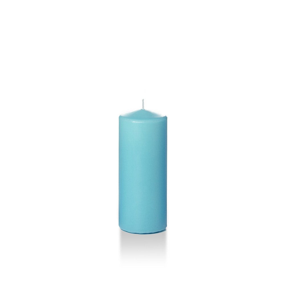 yummi 2.25" x 5" Caribbean Blue Round Pillar Candles - 4 per Pack