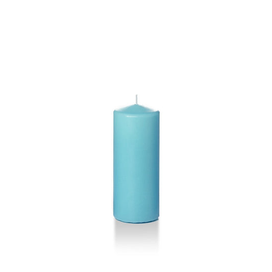 yummi 2.25" x 5" Caribbean Blue Round Pillar Candles - 4 per Pack