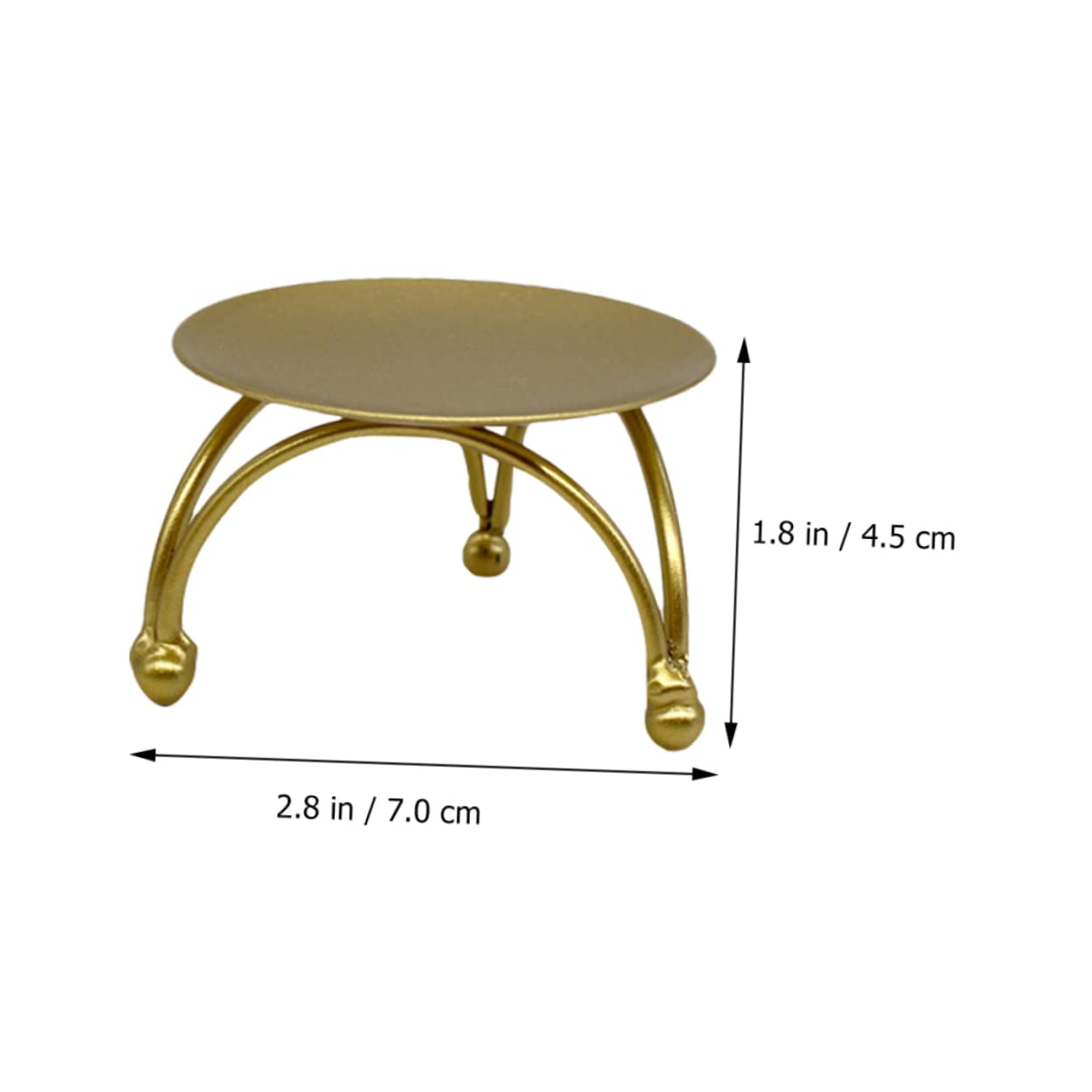 Holibanna 2pcs Geometric Iron Candle Holders for Home Decor Elegant Candle Stand Centerpiece for Weddings Parties and Dining Tables