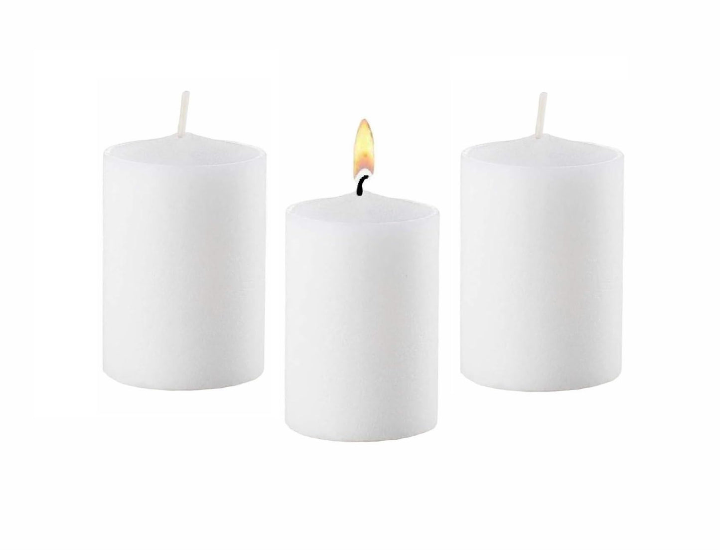 D'light Online 15 Hour Unscented White Emergency And Events Bulk Votive Candles For Wedding Votives, Luminary Candles, Restaurants, Churches, Bars, Parties, Spa and Decor (Set of 288 - White, 15 Hour)