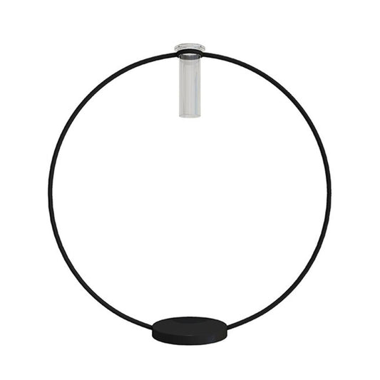CONGARTENO Metal Candleholder Round Black Base 9x28x29cm, Decorative Metal Candlestick for Home Décor and Flower Arrangements, Household Candle Stand Centerpiece