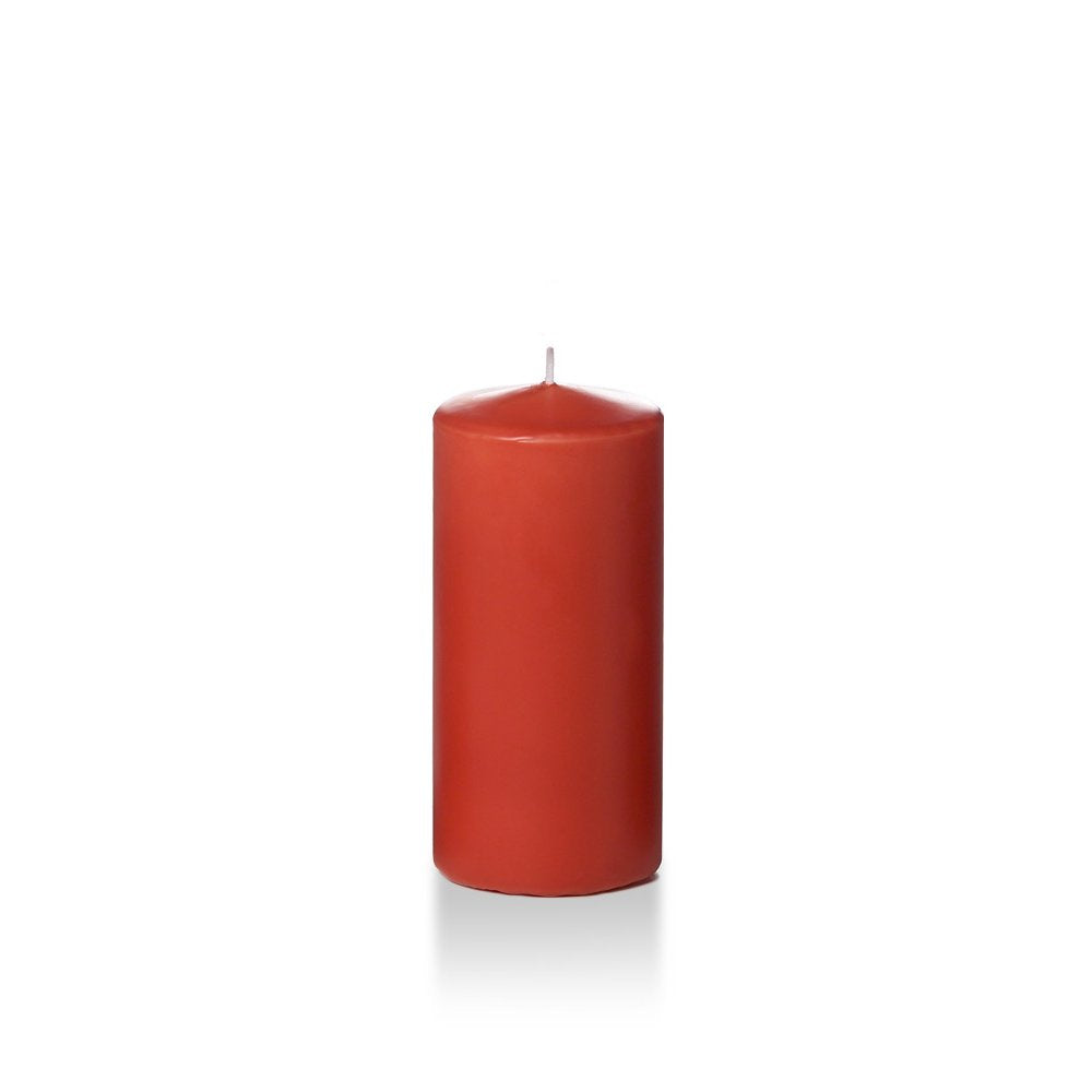 yummi Case of 12 3" x 6" Brick Round Pillar Candles