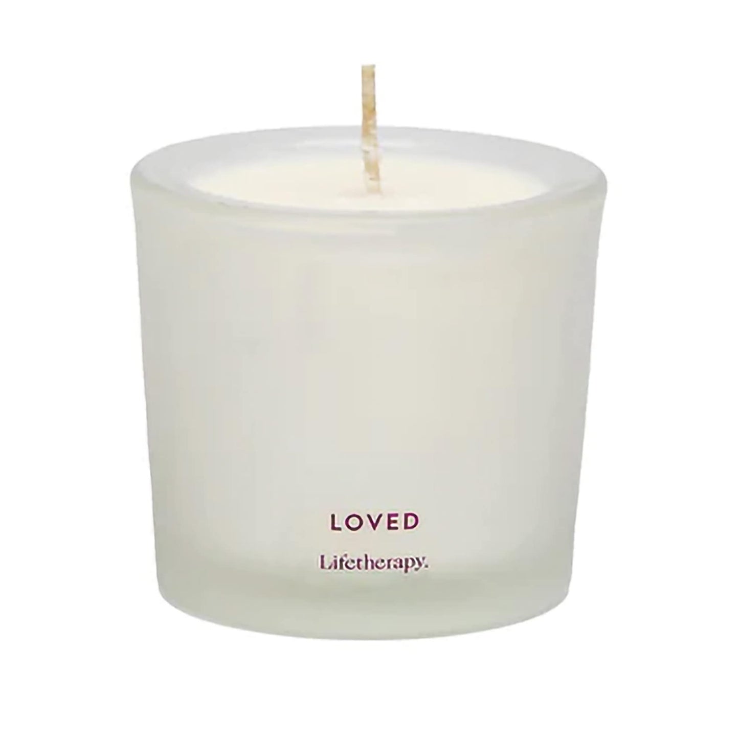 Lifetherapy Loved Small Soy Votive Candle - Inspiring Scent, Natural Soy Wax, Clean Burn, Long-Lasting Aroma, 2.5 Ounce