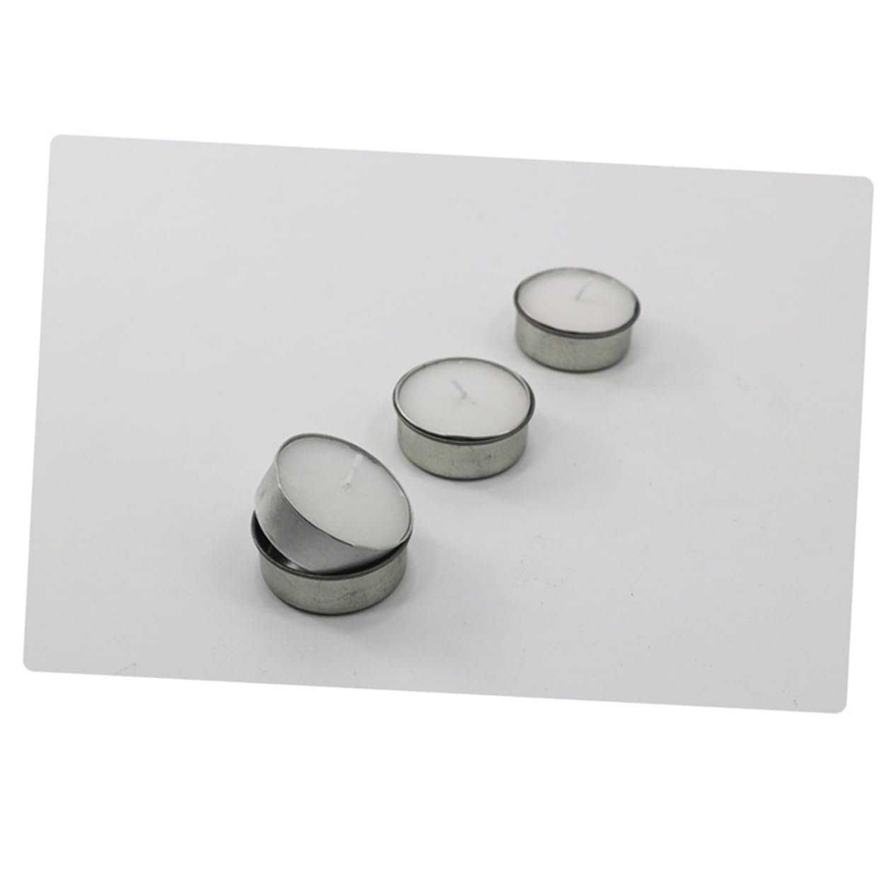 TEHAUX 10pcs DIY Iron Candlestick Tealight Tins Candle Making Jars Storage Tins for Cosmetics Elegant Practical