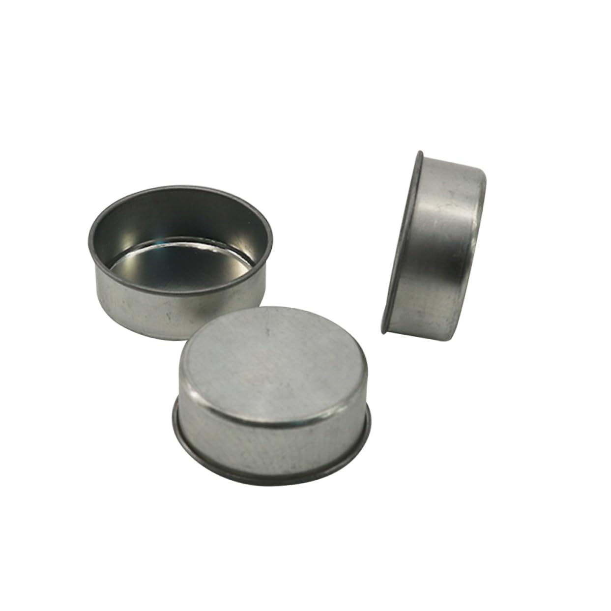 HOMSFOU 10pcs Elegant Iron Candlestick Tealight Candle Tins DIY Jars for Creams Skincare